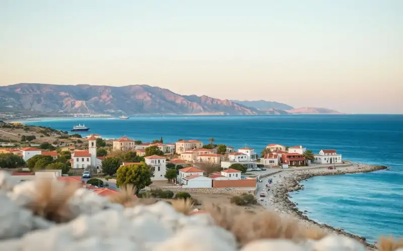 Golden sands and turquoise waters sparkle at Coral Bay, a stunning Paphos beach perfect for relaxation and exploration