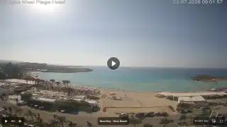 Thumbnail July 23, 2026 06:00 Ayia Napa Cyprus - Nissi Beach Panorama