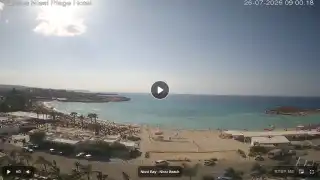 Thumbnail July 26, 2026 06:00 Ayia Napa Cyprus - Nissi Beach Panorama