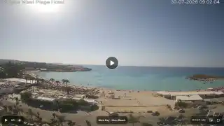 Thumbnail July 30, 2026 06:00 Ayia Napa Cyprus - Nissi Beach Panorama