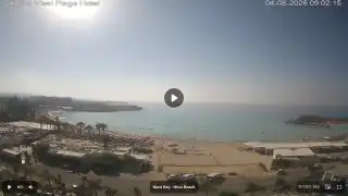 Thumbnail August 4, 2026 06:00 Ayia Napa Cyprus - Nissi Beach Panorama